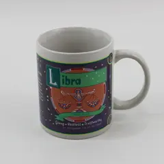 Libra Zodiac Sign Ceramic Coffee Mug Celestial Astrology Collectible