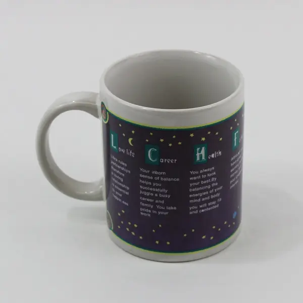 Libra Zodiac Sign Ceramic Coffee Mug Celestial Astrology Collectible