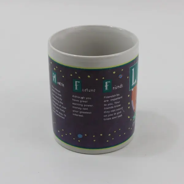 Libra Zodiac Sign Ceramic Coffee Mug Celestial Astrology Collectible
