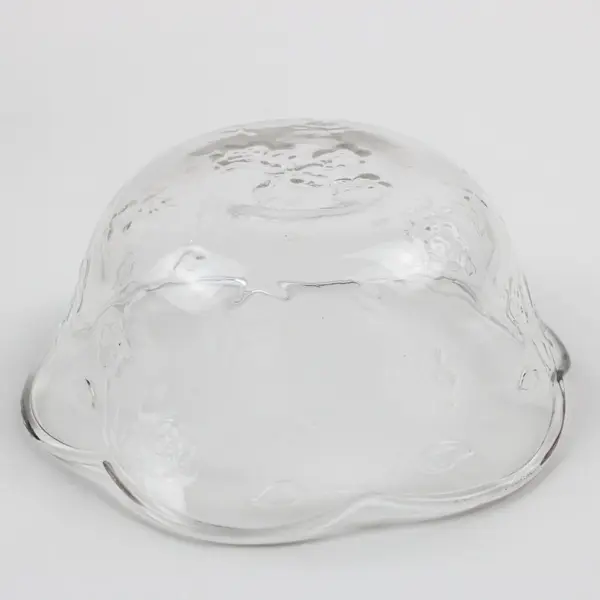Anchor Hocking Savannah Clear Glass Scalloped Floral Bowls Set of 2