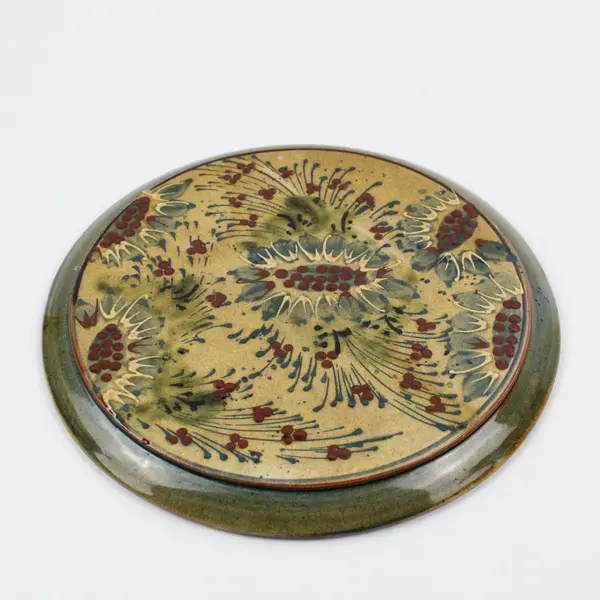 Terraghia Corsica Hand-Painted Ceramic Floral Serving Bowl Platter