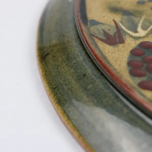 Terraghia Corsica Hand-Painted Ceramic Floral Serving Bowl Platter