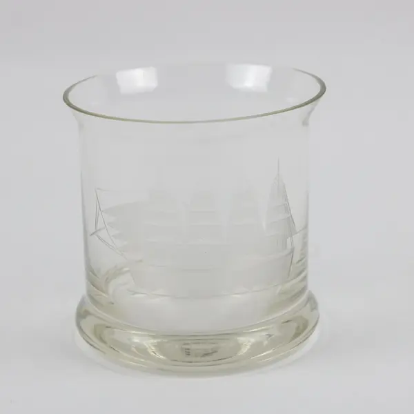 Clipper by Toscany Etched Sailboat Old Fashioned Rocks Glass
