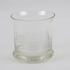 Clipper by Toscany Etched Sailboat Old Fashioned Rocks Glass