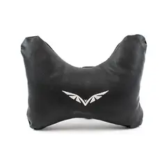 Car Seat Headrest Neck Pillow Cushion Black Leather Look Support