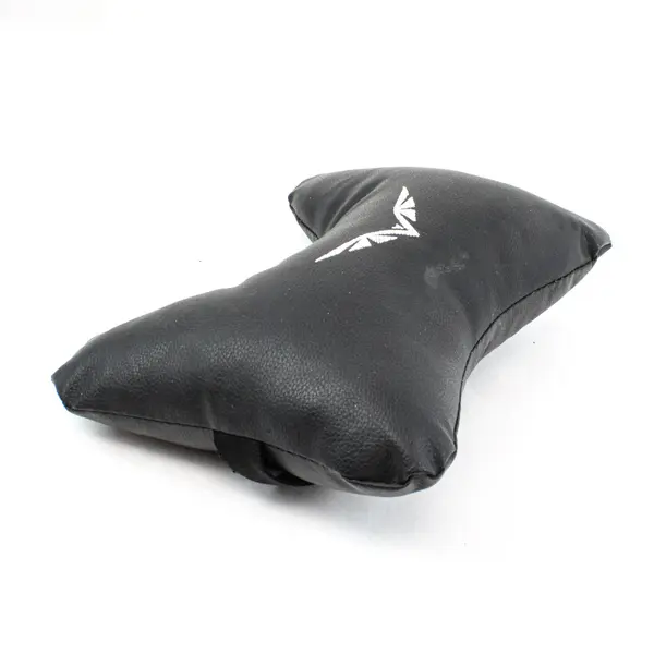 Car Seat Headrest Neck Pillow Cushion Black Leather Look Support