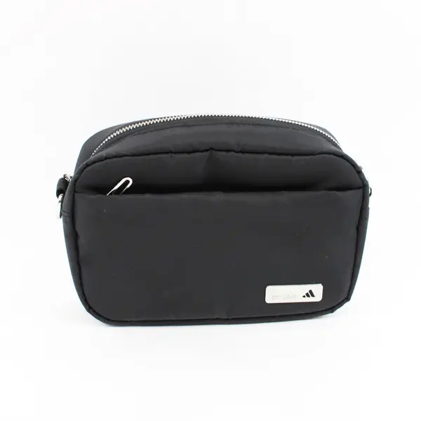 adidas Black Rectangular Crossbody Bag 8.5 x 5.5 Inch Silver Hardware