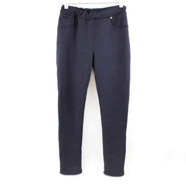 Kids’ Medium Fleece-Lined Skinny-Leg Pants Navy Blue