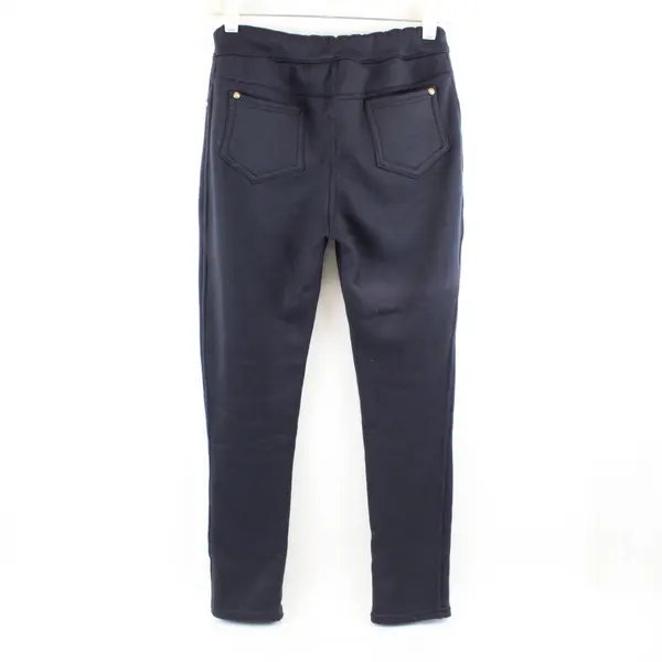 Kids’ Medium Fleece-Lined Skinny-Leg Pants Navy Blue