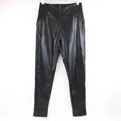 CHICME Women's Faux Leather Leggings Black Size M