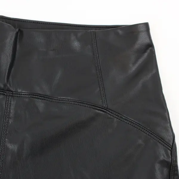 CHICME Women's Faux Leather Leggings Black Size M