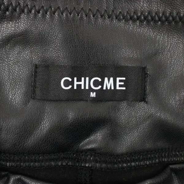 CHICME Women's Faux Leather Leggings Black Size M
