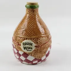 Cardinal Inc Rounded Pear-Shaped Ceramic Decorative Wine Bottle