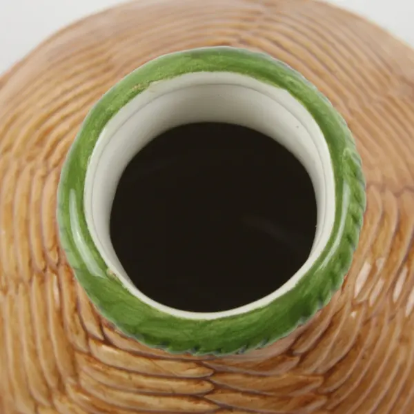 Cardinal Inc Rounded Pear-Shaped Ceramic Decorative Wine Bottle