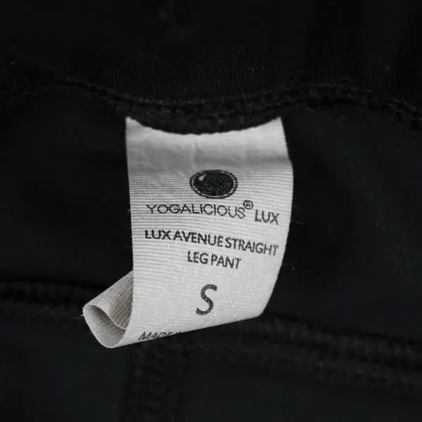 Yogalicious Lux Avenue Women's Straight Leg Pants Black Small