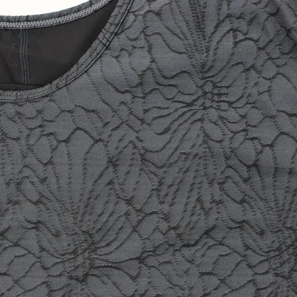 Fabletics Prisha Women's Large Gray Textured Midi Tank Sports Bra
