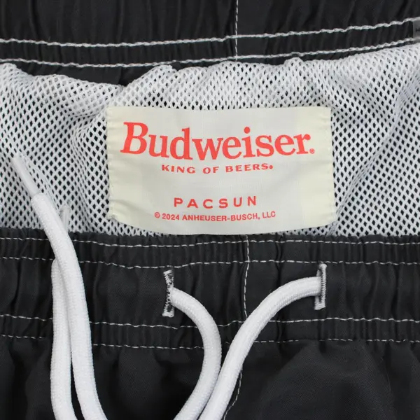 PacSun Budweiser Men's Swim Trunks Charcoal Gray Large
