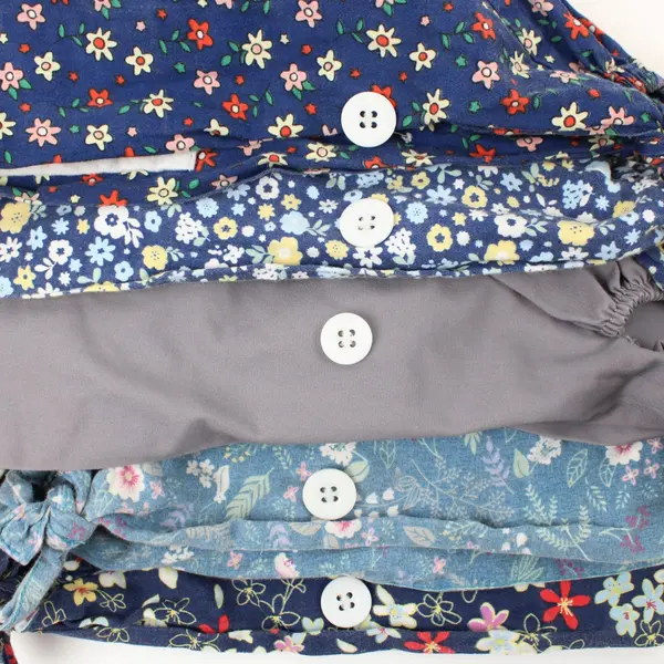 Lot of 5 Handmade Adjustable One Size Scrub Caps, 4 Floral, 1 Gray