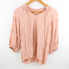 Maurices Women's Small Peach Pink Half-Sleeve Peasant Top