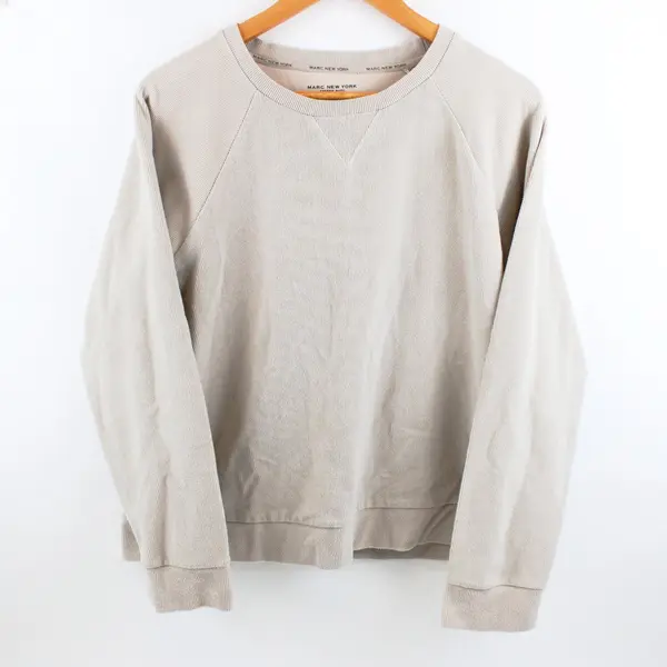 Marc New York Women's Beige Cropped Long Sleeve Top Size Large