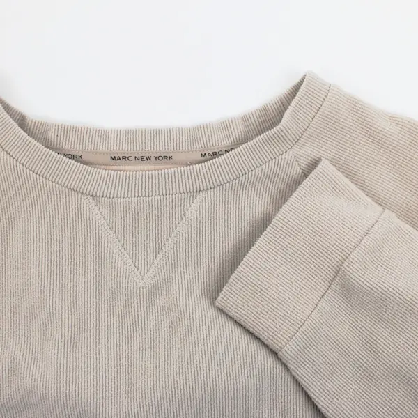 Marc New York Women's Beige Cropped Long Sleeve Top Size Large