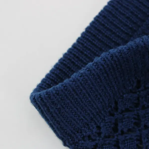 Women's Navy Blue Strapless Open Knit Dress Unbranded