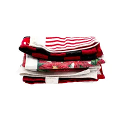 Lot of 4 Christmas Themed Hand Towels Kitchen Bathroom Decor