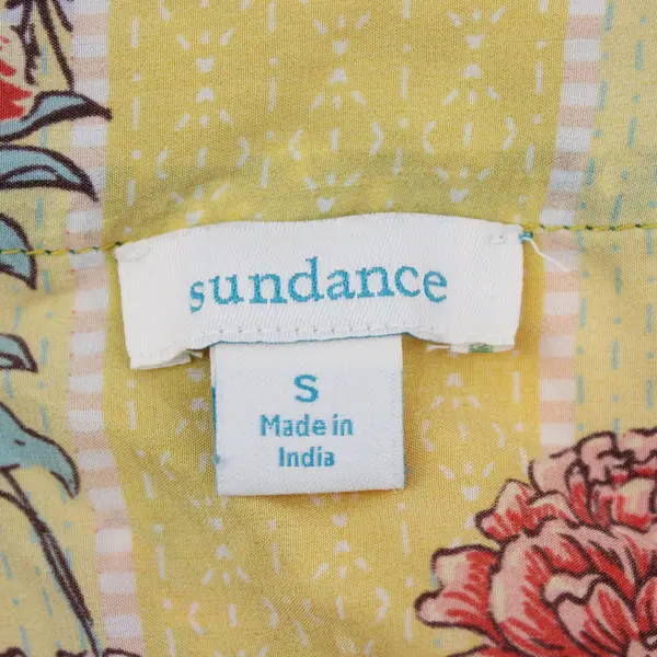 Sundance Willow Song Women's Small Yellow Floral Kimono Cardigan Fringe