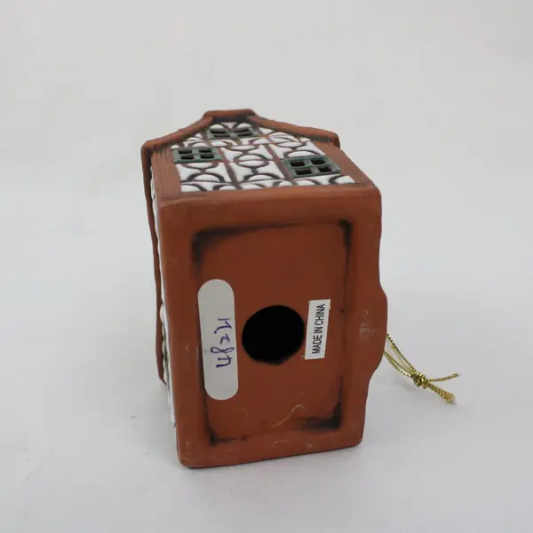 Set of 2 Ceramic House Ornaments Decorative Miniature Home Decor