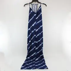 ePretty Chicago Women's XL Blue White Tie Dye Sleeveless Dress Double Leg Slits
