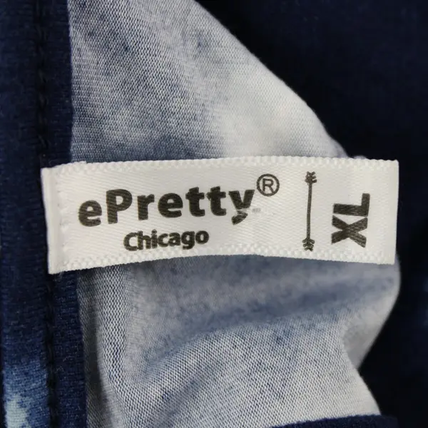 ePretty Chicago Women's XL Blue White Tie Dye Sleeveless Dress Double Leg Slits