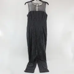 H&M Divided Women's Gray Floral Lace Halter Jumpsuit Size 12