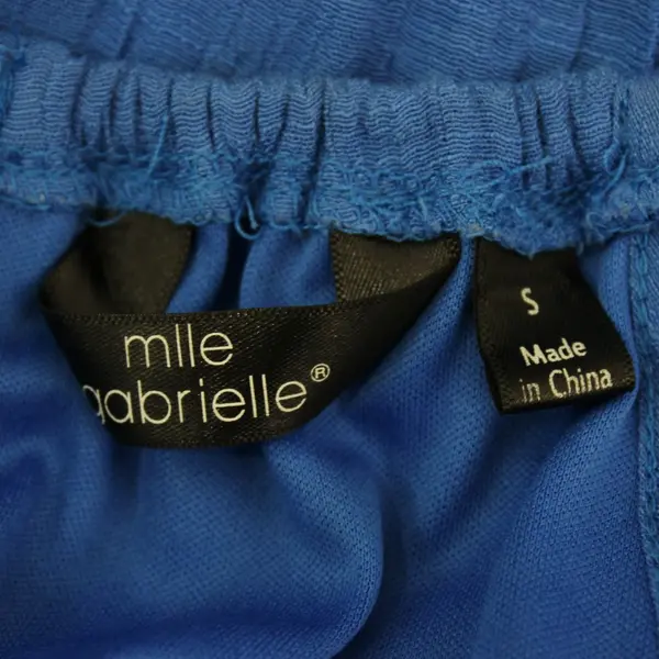 Mlle Gabrielle Women's Blue Halter Trapeze Maxi Sundress Small