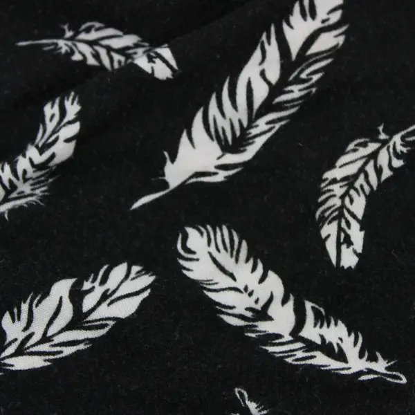 Women's Black Infinity Headwrap White Feathers Hair Accessory