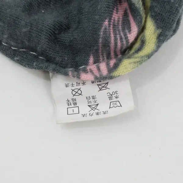 Women's Grey Infinity Headwrap White Pink Yellow Green Feather Pattern