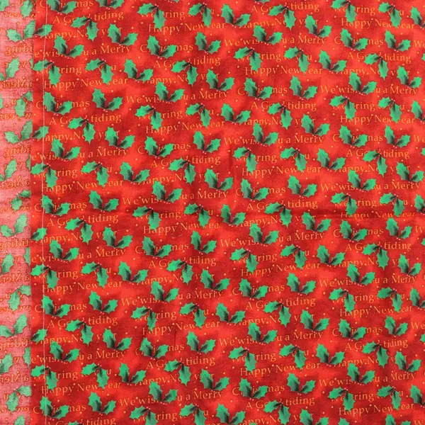 Jo-Ann's Fabrics Christmas Spirits #4866 Set of 2 Handmade Holly Xmas Pillow