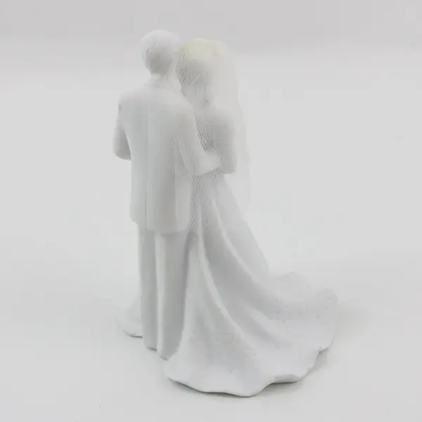 2003 Roman Inc Lace Illusions Porcelain Bride Groom Cake Topper 6.75" MPN 46517