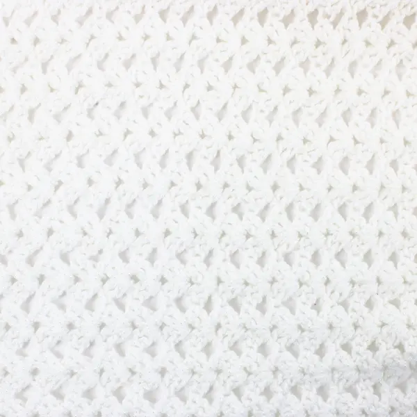 Women's White Crocheted Poncho Lightweight Open Design Cover Up