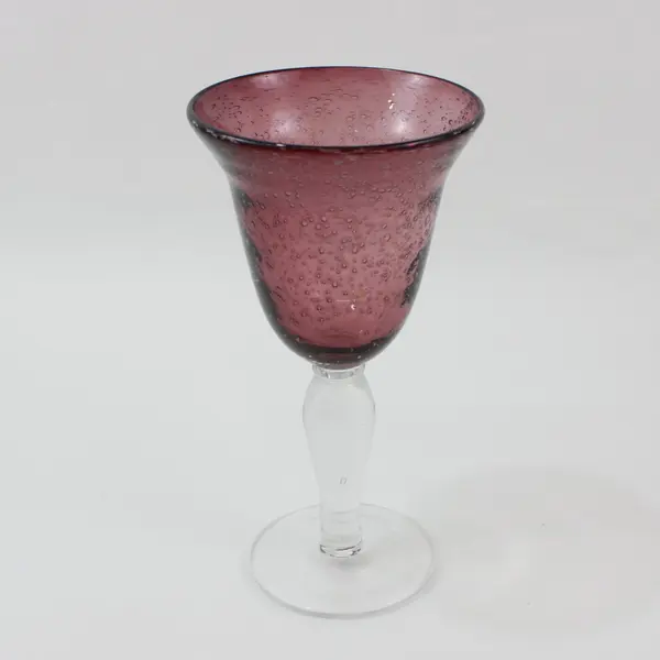 Lot Of 2 Artland Iris Plum Pattern Glass Water Goblet 8.5" Tall