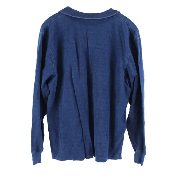 Lands' End L'Attitude Changer Women's Blue Long Sleeve Polo L 14-16