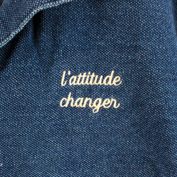 Lands' End L'Attitude Changer Women's Blue Long Sleeve Polo L 14-16