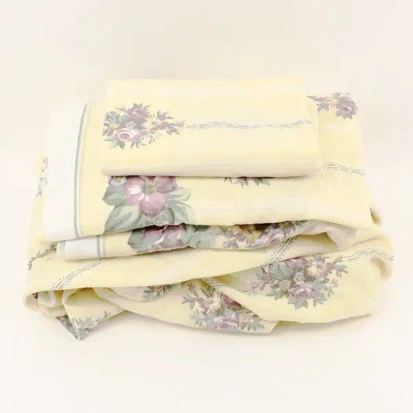 WestPoint Stevens Twin Sheet Set Floral Butter Yellow