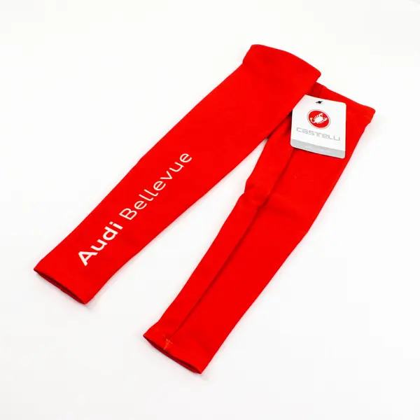 Castelli Thermoflex TP0053-2 Men's Red Audi Bellevue Arm Warmers S NWT