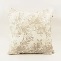 Nash & Nichol Beige Leaf Print Decorative Throw Pillow 18x18
