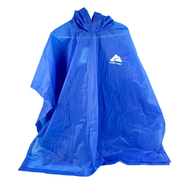Ozark Trail Adult Blue Rain Poncho PVC-Free One Size 45x72"