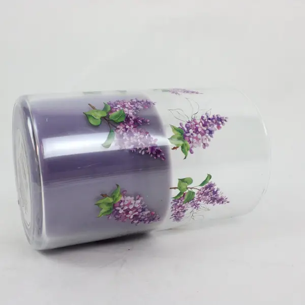 Yankee Candle Lilac Blossoms Used Glass Tumbler Vessel Wax Remnants