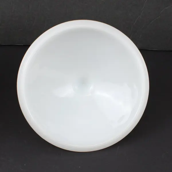 Vintage Milk Glass Covered Pedestal Candy Dish Textured Fitted Lid