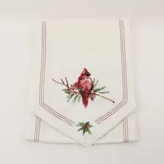 Robert Stanley Red Cardinal Christmas Table Runner 14 x 72 Holiday Decor