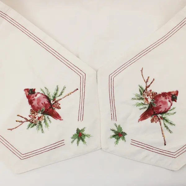 Robert Stanley Red Cardinal Christmas Table Runner 14 x 72 Holiday Decor