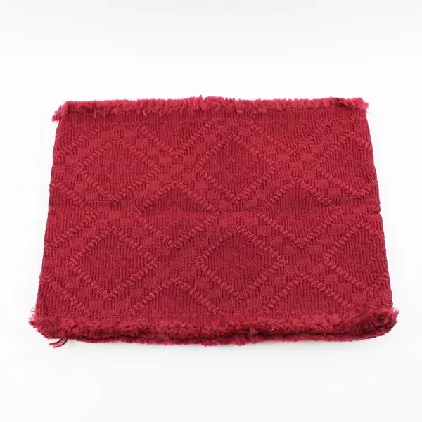 Red Woven Table Runner 72 x 13 in Decorative Fringe Dining Decor